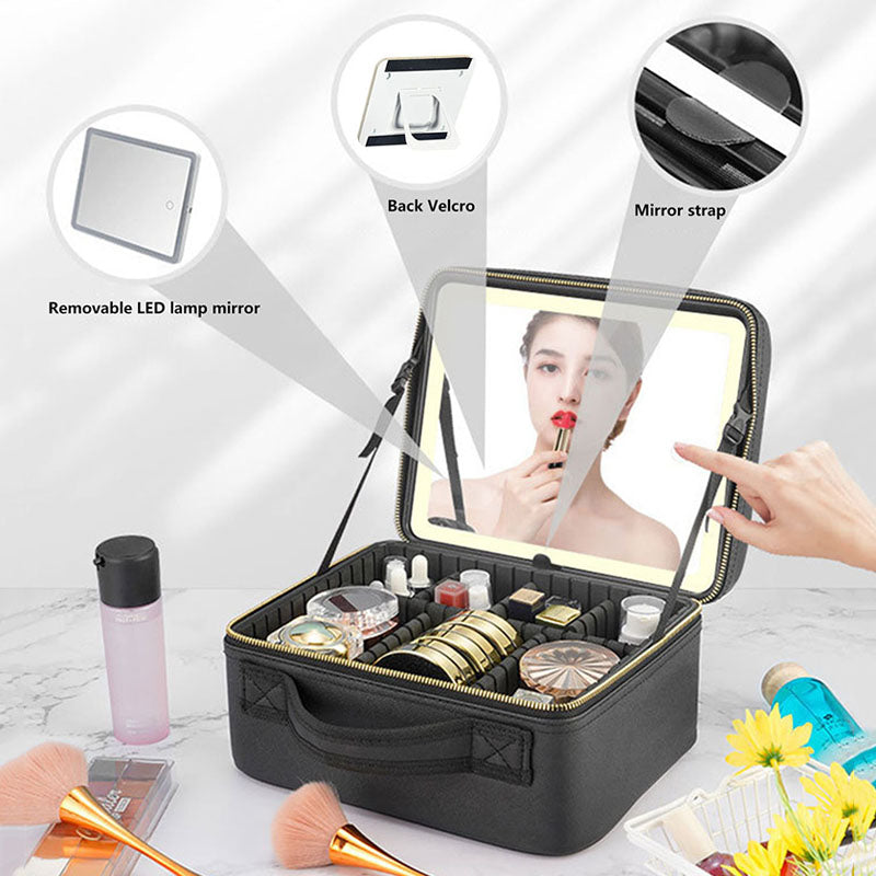 Nasiri bags™LED Makeup Bag for Women