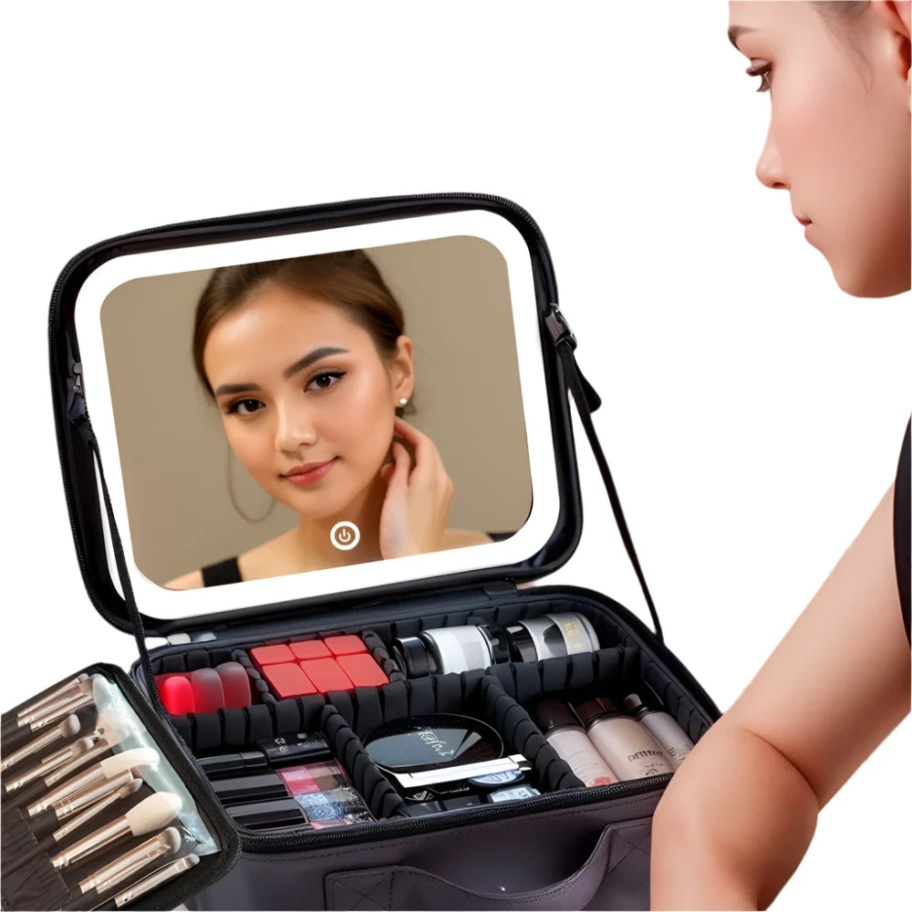 Nasiri bags™LED Makeup Bag for Women