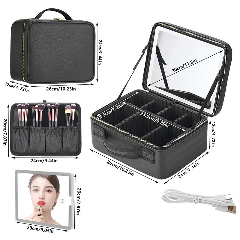 Nasiri bags™LED Makeup Bag for Women