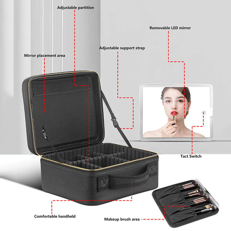 Nasiri bags™LED Makeup Bag for Women